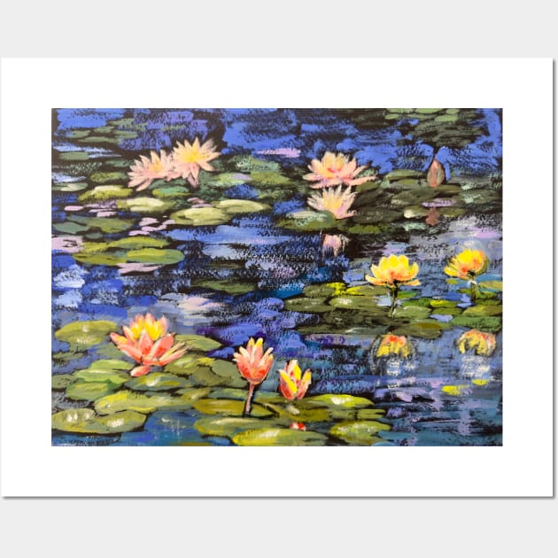 Water Lilies after Monet Wall Art by Peaceful Pigments